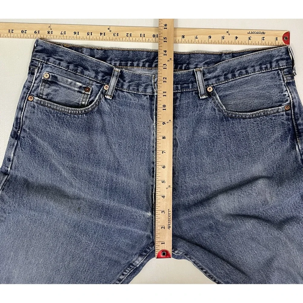 LEVI'S 505 Jeans Men 38x28 Denim Blue Regular Fit Straight Leg Zip Fly Tag 40x29